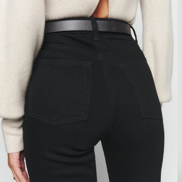 Reformation Liza Ultra High Rise Straight Cropped Jeans - Picture 6 of 8